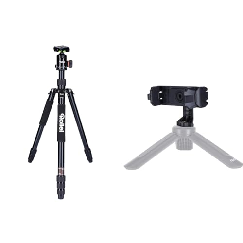 Rollei C6i - Kamerastativ mit Stativkopf und Tasche - Aluminium & Smartphone-Halterung II, professionelle Handy-Halterung zur Montage auf einem Stativ im Hoch- und Querformat- 22772 Smartphone Halter Rollei C6i - Kamerastativ mit Stativkopf und Tasche - Aluminium & Smartphone-Halterung II, professionelle Handy-Halterung zur Montage auf einem Stativ im Hoch- und Querformat- 22772 Smartphone Halter von Rollei
