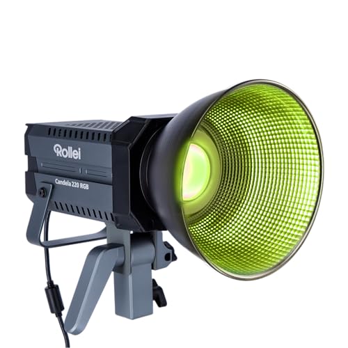 Rollei Candela 220 RGB - 220W LED-Licht für kreative Beleuchtung RGB und Bi-Color, Ultrakompakt & Duale Stromversorgung von Rollei