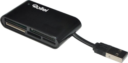 Rollei Card Reader Go On Externer All-in-One Kartenleser schwarz von Rollei