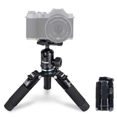 Rollei Compact Traveler Mini M1, Mini Stativ Kamera aus Aluminium 49cm Leichtes Desktop Reisestativ Klein mit Arca Swiss Kugelkopf Kompaktes Tischstativ für DSLR Schwarz, Stativ-Klein-Mini-Tripod Rollei Compact Traveler Mini M1, Mini Stativ Kamera aus Aluminium 49cm Leichtes Desktop Reisestativ Klein mit Arca Swiss Kugelkopf Kompaktes Tischstativ für DSLR Schwarz, Stativ-Klein-Mini-Tripod von Rollei