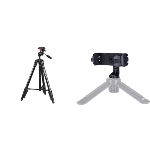 Rollei Compact Traveler Star S1 - kompaktes Videostativ & Smartphone-Halterung II, professionelle Handy-Halterung zur Montage auf einem Stativ im Hoch- und Querformat- 22772 Smartphone Halter Rollei Compact Traveler Star S1 - kompaktes Videostativ & Smartphone-Halterung II, professionelle Handy-Halterung zur Montage auf einem Stativ im Hoch- und Querformat- 22772 Smartphone Halter von Rollei