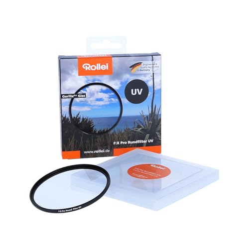 Rollei F:X Pro Rundfilter (82 mm, UV-Filter) Schraubfilter aus Gorilla®* Glas mit hoher Farbtreue und Reflexionsfreiheit, Size:62 mm von Rollei