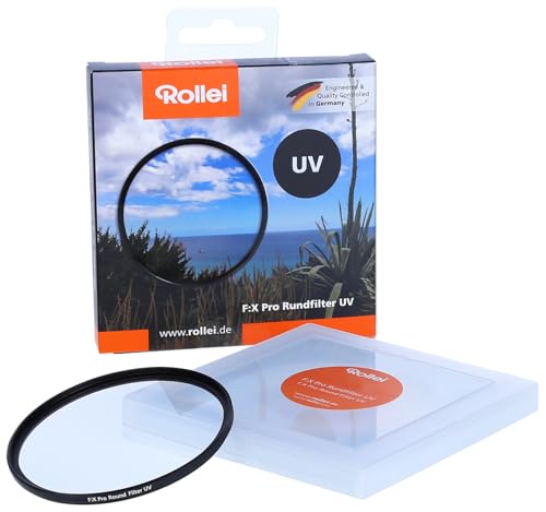 Rollei F:X Pro Rundfilter (77 mm, UV-Filter) Schraubfilter aus Gorilla®* Glas mit hoher Farbtreue und Reflexionsfreiheit von Rollei