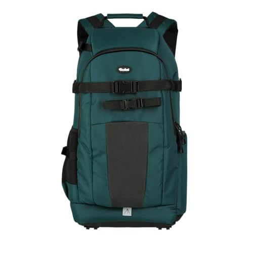 Rollei Fotoliner Ocean L: Großer Kamerarucksack aus 36 recycleten PET-Flaschen, inkl. Regenschutz, Handgepäck-geeignet,petrol, Farbe:Petrol Rollei Fotoliner Ocean L: Großer Kamerarucksack aus 36 recycleten PET-Flaschen, inkl. Regenschutz, Handgepäck-geeignet,petrol, Farbe:Petrol von Rollei