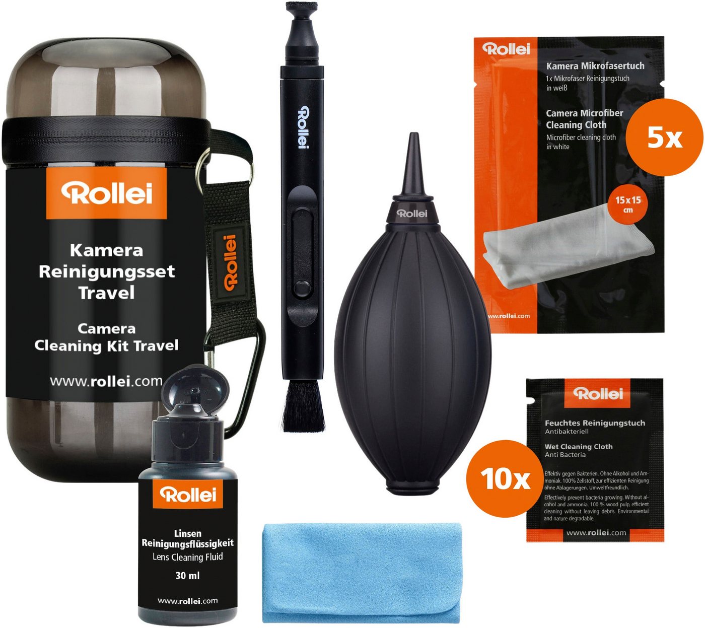 Rollei Kamera Reinigungsset Travel Objektivzubehör Rollei Kamera Reinigungsset Travel Objektivzubehör von Rollei
