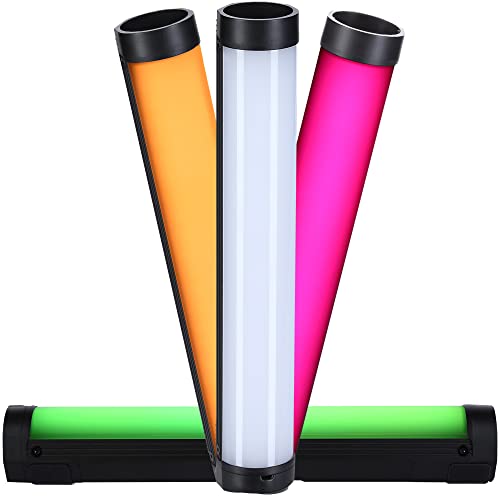 Rollei Lumis I-Light RGB LED Stablicht. Stab-LED Leuchte mit 110 LEDs(44 Kaltweiss,44 Warmweiss,22 RGB) und 7,5Watt Leistung, Akku Stab-Lampe mit bis zu 3,5 Stunden Dauerbetrieb, 28603 von Rollei