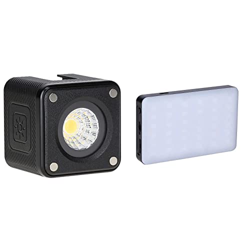 Rollei Lumis Solo 2 - LED Würfel & Lumis Compact RGB, kleine RGB Dauerlicht mit 360 Farben und tollen Lichteffekten, kompackte LED Lampe im Smartphone Format 28565 schwarz von Rollei