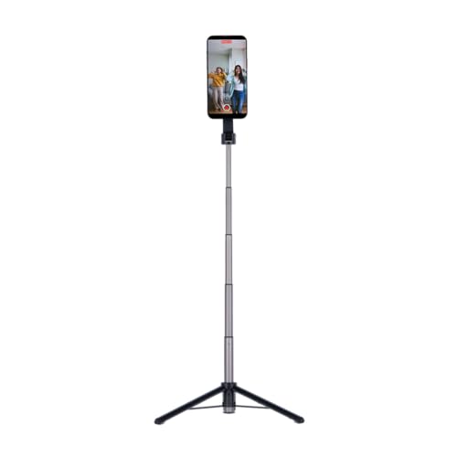 Rollei Magnetic Smartphone Selfie Tripod: Praktisches Mini-Stativ mit MagSafe®*-Anschluss und Fernauslöser. Vielseitig einsetzbar als Dreibeinstativ oder Selfie-Stick. Flexibel kippbare Halterung von Rollei