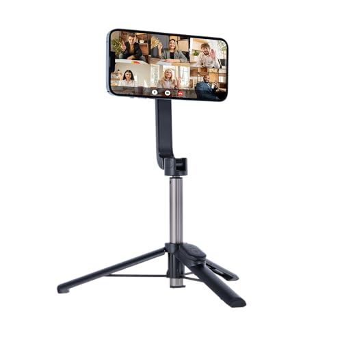 Rollei Magnetic Smartphone Selfie Tripod: Praktisches Mini-Stativ mit MagSafe®*-Anschluss und Fernauslöser. Vielseitig einsetzbar als Dreibeinstativ oder Selfie-Stick. Flexibel kippbare Halterung von Rollei