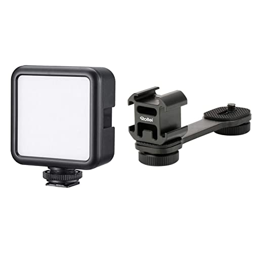 Rollei Mini LED-Leuchte im Taschenformat mit 49 LED´s, 28524 & Zubehörschiene zum Montage von Zubehör wie Mikrofon und Licht am Samrtphone-Gimbal oder an der Kamera., 28525 Rollei Mini LED-Leuchte im Taschenformat mit 49 LED´s, 28524 & Zubehörschiene zum Montage von Zubehör wie Mikrofon und Licht am Samrtphone-Gimbal oder an der Kamera., 28525 von Rollei