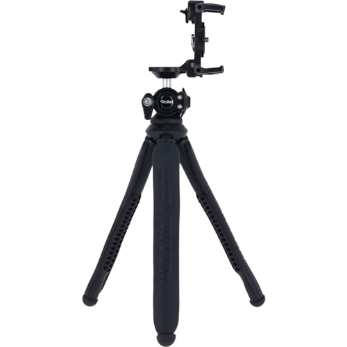 Rollei Monkey Pod 3: Vielseitiges Mini-Stativ - Smartphone, Kamera, Selfie-Stick - Kompatibel, flexibel, leicht, 360° drehbarer Kugelkopf (schwarz) von Rollei