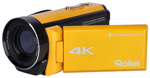 Rollei Movieline UHD5mWaterproof - 4K Camcorder, 5m wasserdicht, mit 13 MP hohe Auflösung für Outdoor-Abenteuer von Rollei