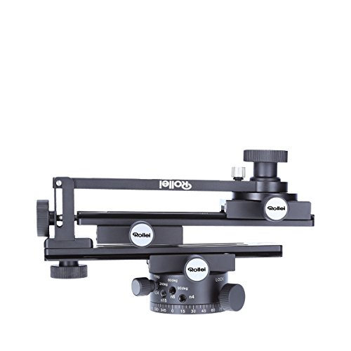 Rollei Panoramakopf 200 Mark II - 360 Grad Panoramakopf mit Transportkoffer zur sicheren Befestigung, Tragkraft bis zu 3 kg, Acra Swiss kompatibel - Schwarz von Rollei