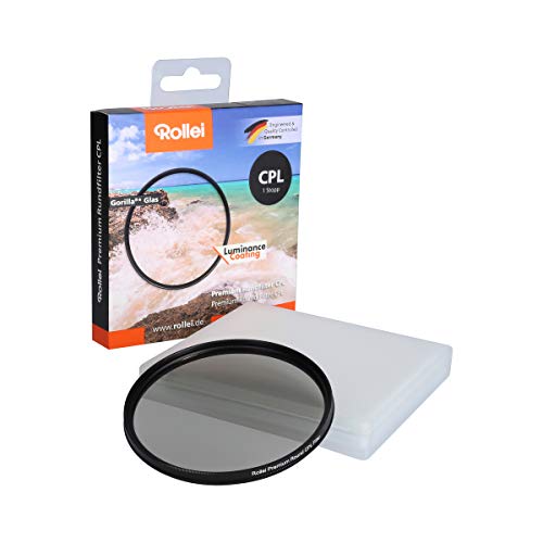 Rollei Premium Rundfilter CPL 52 mm (1 Stopp) - Polarisationsfilter (Polfilter) mit Aluminium-Ring aus Gorilla Glas mit spezieller Beschichtung - Größe: 52 mm von Rollei