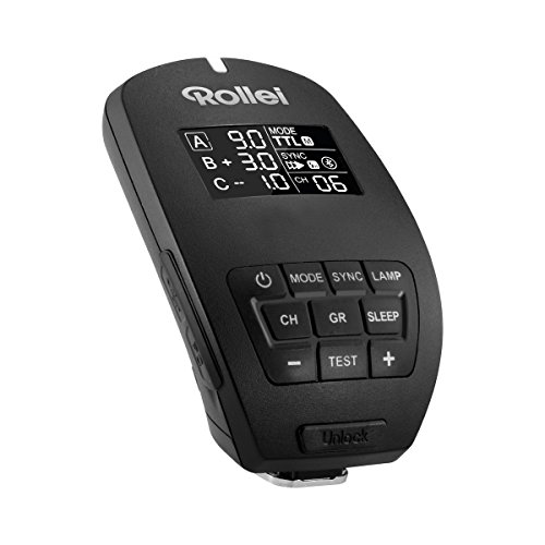 Rollei Profi Funk-Sender für Nikon - Funksender (Transmitter) für Studioblitz Rollei HS Freeze 4 und HS Freeze 6, Funkfernsteuerung mit 2.4 GHz, inkl. App mit Bluetooth-Steuerung - Schwarz von Rollei