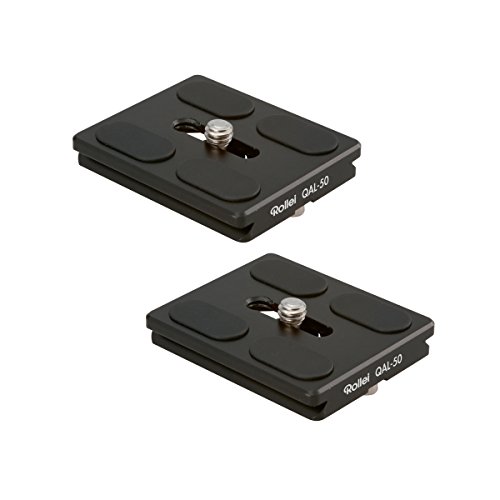 Rollei QAL-50 - professionelle Kamera-Schnellwechselplatte/Schnellverschlussplatte, Passend für alle Kameras mit 1/4 Stativgewinde und Arca Swiss kompatibel - 2 er Pack von Rollei