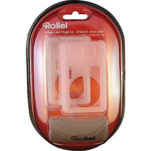 Rollei R-SkinKit Silikon Schutzhüllen Kit für Digitalkameras weiß und rosa von Rollei