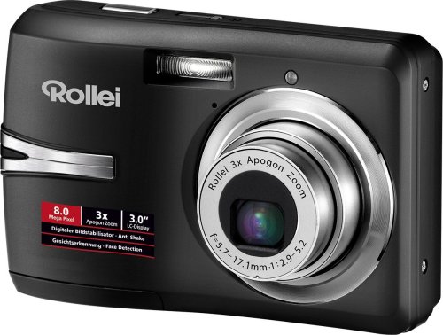Rollei RCP-8330X (8 Megapixel, 3-Fach Opt. Zoom, 7,6 cm (3 Zoll) Display) schwarz von Rollei