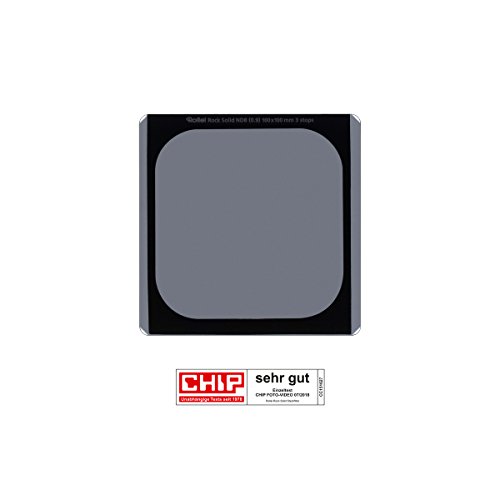 Rollei Rock Solid ND 8 Foto Filter - extrem robuster Graufilter (100x100 mm) aus Gorilla Glas mit sehr hoher Farbtreue und Unbreakable Coating - ND 8 Stopper (3 Stops / 0,9) 100 mm System von Rollei
