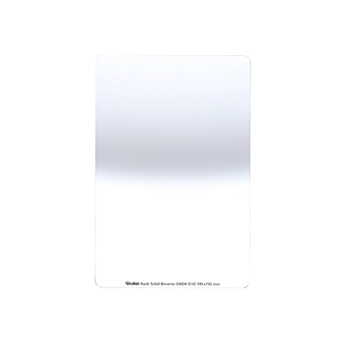 Rollei Rock Solid Reverse GND 4 Foto Filter - robuster Grauverlaufsfilter (100x150 mm) mit umgekehrtem Verlauf aus Gorilla Glas mit Unbreakable Coating - Reverse GND 4 (2 Stops / 0,6) 100 mm System von Rollei