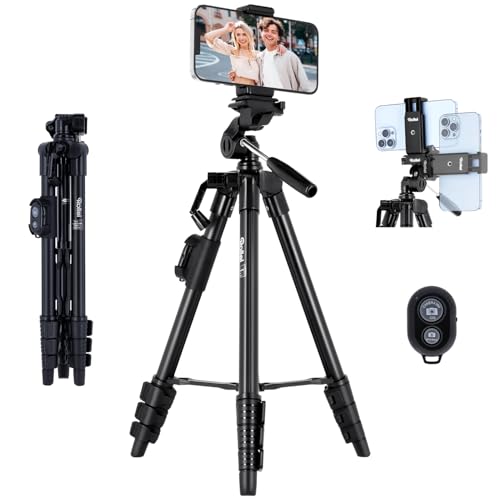 Rollei Smartphone Stativ Traveler, Handy Stativ mit Fernauslöser 120cm Aluminium Dreibeinstativ für Smart Phone Flexible Leicht Schwarz Tripod mit Smartphone-Halterung für iPhone Huawei Samsung Rollei Smartphone Stativ Traveler, Handy Stativ mit Fernauslöser 120cm Aluminium Dreibeinstativ für Smart Phone Flexible Leicht Schwarz Tripod mit Smartphone-Halterung für iPhone Huawei Samsung von Rollei
