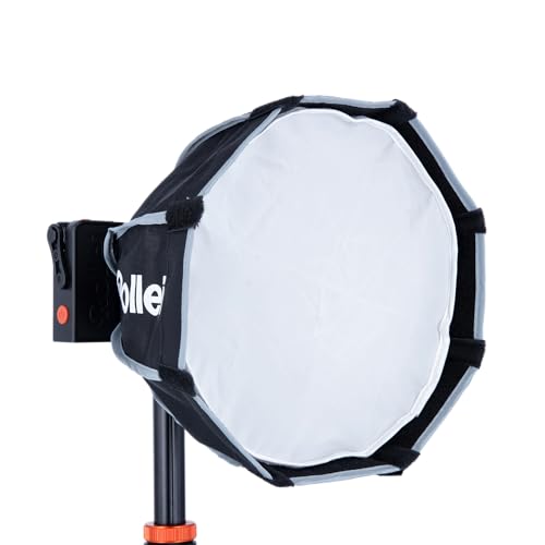 Rollei Softbox | Parabol | 30 cm | LUX-Kompatibel - Reiseoptimiert, Nahezu runde Form, Silberne Innenbeschichtung, Weiches Licht mit Kontrolle von Rollei