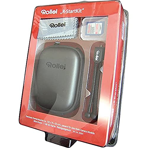 Rollei Starter Kit (Hardcase Tasche, 1 GB SD-Karte, Mini-Stativ, Rollei-Micro-Reinigungstuch) für Kompaktkameras von Rollei