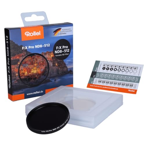 Rollei Variabler F:X Pro ND8 bis ND512 Rundfilter, aus Gorilla ® Glas mit 3-9 Blendenstufen Verdunkelung, Size:58 mm von Rollei