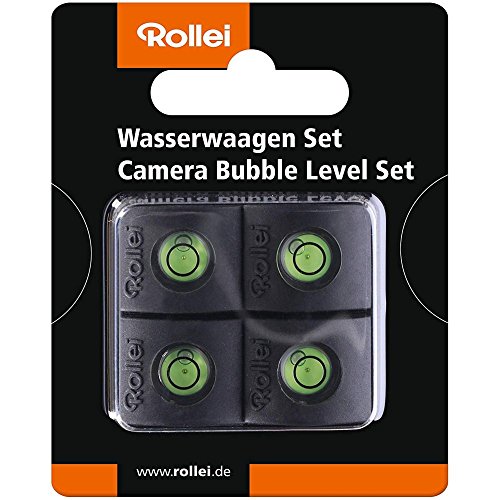 Rollei Wasserwaagen Set - Aufsteckwasserwaage zum korrekten Ausrichten der Kamera, für den Blitzschuh, 4 er Pack von Rollei