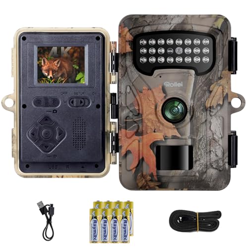 Rollei Wildkamera HD-30, 48MP 4K Wildtierkamera mit Bewegungsmelder Nachtsicht Infrarot Jagdkamera mit Akku & 2'' IPS-Display 0,4s Auslösezeit IP54 Überwachungskamera mit Passwort Schutz für Jagd Wald Rollei Wildkamera HD-30, 48MP 4K Wildtierkamera mit Bewegungsmelder Nachtsicht Infrarot Jagdkamera mit Akku & 2'' IPS-Display 0,4s Auslösezeit IP54 Überwachungskamera mit Passwort Schutz für Jagd Wald von Rollei