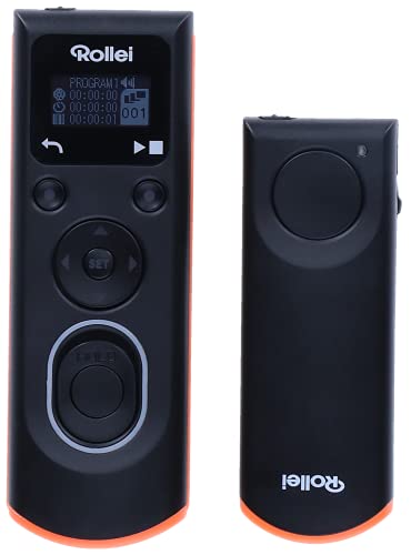 Rollei Wireless Fernauslöser für Nikon – erlaubt die kabellose Fernauslösung, Langzeitbellichtungen, Serienbild und Zeitintervall Aufnahmen Ihrer (Hersteller) DSLM/DSLR Kamera, LCD-Display beleuchtet von Rollei