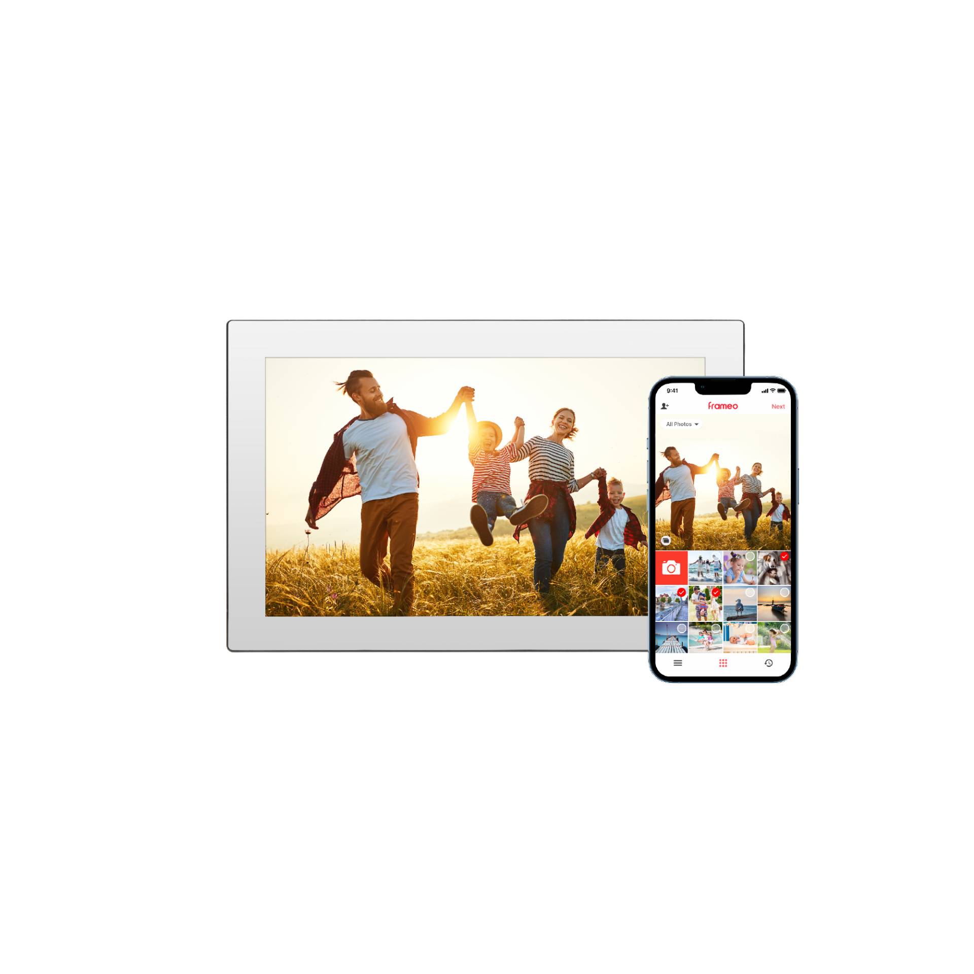 Smarter Bilderrahmen | 10" Diagonale | Wifi | App Steuerung | Spiegel | Modell 101 von 30282