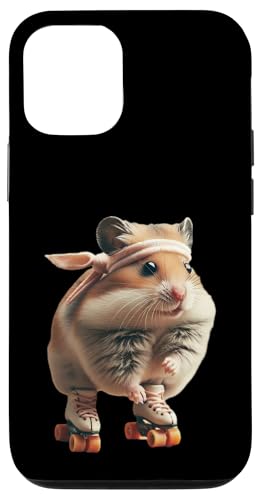 Roller Disko Hamster Hülle für iPhone 12/12 Pro von Roller Zoo, lustige Skater Geschenke
