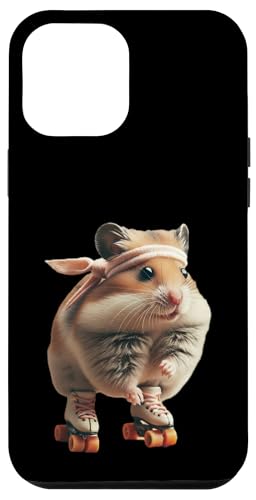 Roller Disko Hamster Hülle für iPhone 12 Pro Max von Roller Zoo, lustige Skater Geschenke