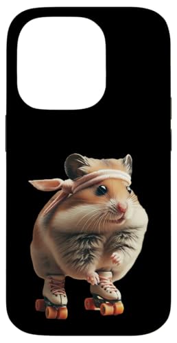 Roller Disko Hamster Hülle für iPhone 14 Pro von Roller Zoo, lustige Skater Geschenke
