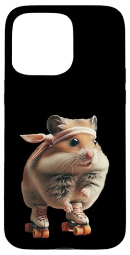 Roller Disko Hamster Hülle für iPhone 15 Pro Max von Roller Zoo, lustige Skater Geschenke