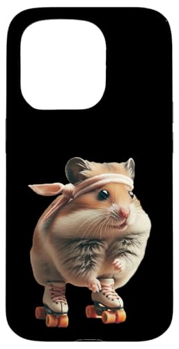 Roller Disko Hamster Hülle für iPhone 15 Pro von Roller Zoo, lustige Skater Geschenke