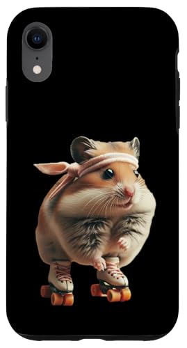 Roller Disko Hamster Hülle für iPhone XR von Roller Zoo, lustige Skater Geschenke
