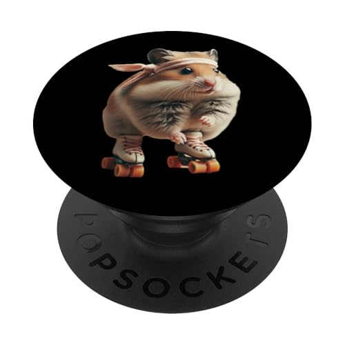 Roller Disko Hamster PopSockets Klebender PopGrip von Roller Zoo, lustige Skater Geschenke