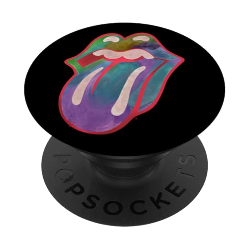 PopSocket : PopGrip Rolling Stones Official Colour Tongue PopSockets Ausziehbarer Sockel und Griff für Handys/Tablets mit Tauschbarem Top von Rolling Stones