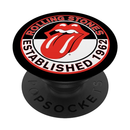 PopSocket : PopGrip Rolling Stones Official Established 1962 PopSockets Ausziehbarer Sockel und Griff für Handys/Tablets mit Tauschbarem Top von Rolling Stones