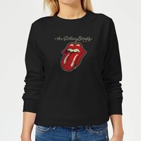 Rolling Stones Plastered Tongue Damen Sweatshirt - Schwarz - S von Rolling Stones