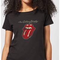 Rolling Stones Plastered Tongue Damen T-Shirt - Schwarz - L von Rolling Stones