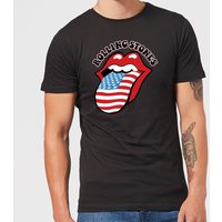 Rolling Stones US Flag Herren T-Shirt - Schwarz - XL von Rolling Stones