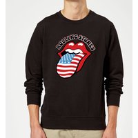 Rolling Stones US Flag Sweatshirt - Schwarz - M von Rolling Stones