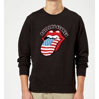 Rolling Stones US Flag Sweatshirt - Schwarz - XXL von Rolling Stones