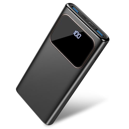 Powerbank 10000mAh, Power Bank PD15W Schnelles Aufladen mit USB C Input & Output Externer Akku, Tragbares Ladegerät LED Display 3 Ausgängen & 2 Eingängen für iPhone 15 14 13 Serie, Samsung S23, Galaxy von Rolosar