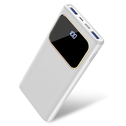 Rolosar Tragbares Ladegerät, 10000mAh Power Bank, Schnelllade-Akkupack mit USB C/USB A Ausgang, Reis-Weiß Rolosar Tragbares Ladegerät, 10000mAh Power Bank, Schnelllade-Akkupack mit USB C/USB A Ausgang, Reis-Weiß von Rolosar