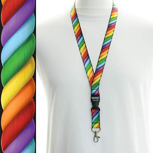 Umhängeband mit Metallclip für Kartenhalter 1 Rope rainbow von Rolseley