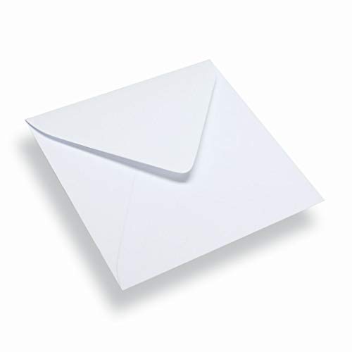 20 Briefumschläge quadratisch 17x17 cm weiss 90g/qm von Romak
